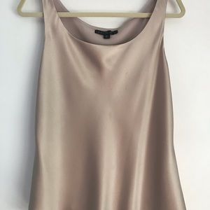 Silk scoop neck tank top